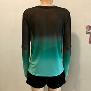 T-shirt à manches longues en maille transparente dégradée pour hommes, col rond, <span class=keywords><strong>style</strong></span> Y2K, streetwear, tailles S-3XL, vente en gros - Product Image 6
