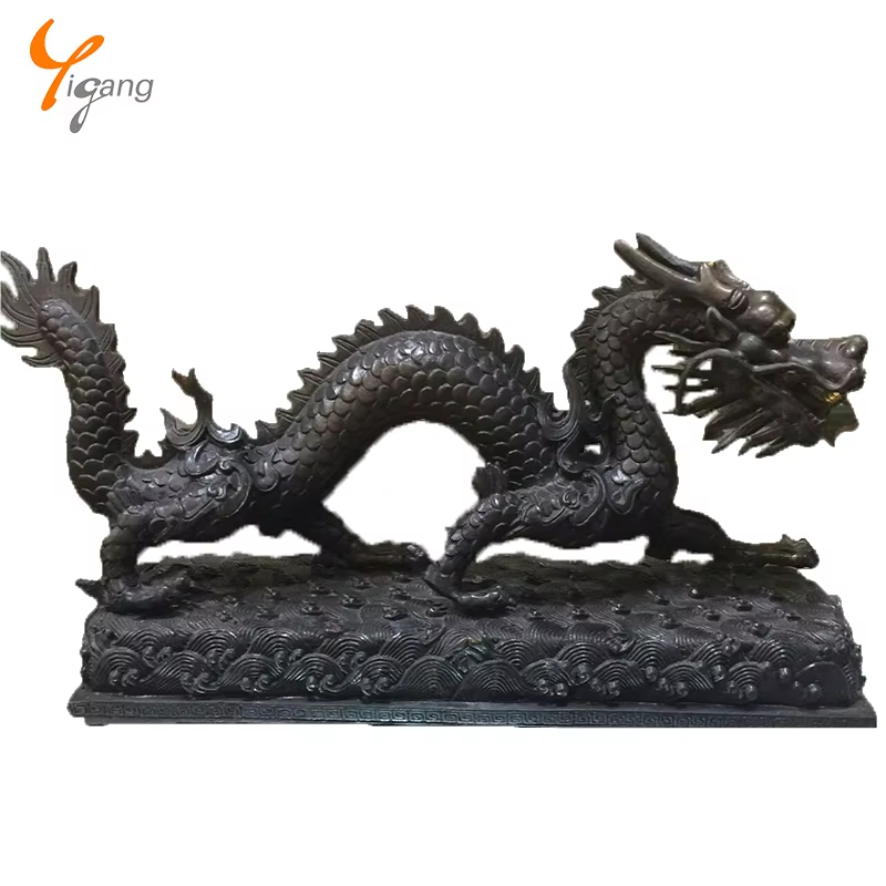 ドラゴンブロンズ像有名ドラゴン彫刻ホームデコレーション模造