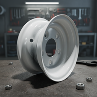 Nouvelle roue de remorque en acier 8x3.75 5 sur 4.5 blanche certifiée DOT/TUV/CE/BUREAU VERITAS -2mm/-2.3mm ET pour remplacement/réparation