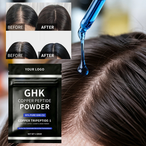 Péptidos de Cobre Azul de Alta Pureza 99% Solubles en Agua, Polvo Anti-Caída del Cabello, Suero DIY Ghk-cu <span class=keywords><strong>para</strong></span> Cuero Cabelludo y Cabello, Cuidado Facial y Capilar - Product Image 2
