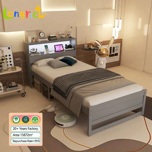 <span class=keywords><strong>Cama</strong></span> Infantil Moderna Minimalista Económica Europea, Madera Maciza Simple, Ecológica, Duradera, Ajustable, Muebles de Dormitorio, Sala de Estar, Hotel - Product Image 2