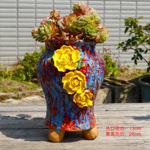 MSH moderno <span class=keywords><strong>vaso</strong></span> di fiori gigante retrò <span class=keywords><strong>vaso</strong></span> in ceramica vetrata <span class=keywords><strong>per</strong></span> balconi <span class=keywords><strong>da</strong></span> giardino pianta succulenta <span class=keywords><strong>per</strong></span> la decorazione del centro commerciale - Product Image 5