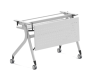 Table pliante mobile avec roulettes, bureau d'entraînement portable pliable, table mobile pliable pour le bureau et l'école, structure de table en métal