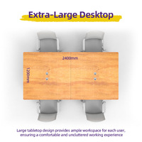 Ensemble de table et de chaises de conférence rectangulaire pour 4 personnes, table de bureau robuste et renforcée pour les réunions, la formation, la négociation, minimaliste