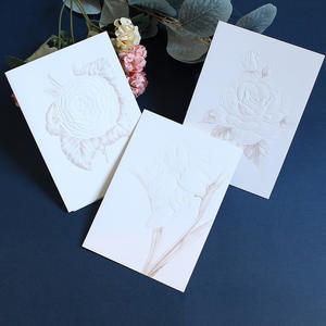 Carta di auguri con carta di promozione regalo bronzante in busta fatta a mano con invito a nozze fai da te con intaglio floreale retrò personalizzato - Product Image 1