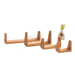 Solid Wood Photo <b>Frame</b> Display Stand Rectangular Horizontal Tabletop Beech Wood U Shaped Photo Holder For Study Entryway - Product Image 1