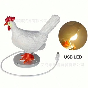 Lampe en résine en forme de poule pondeuse, décoration de Pâques, éclairage festif pour la maison, figurine animale, cadeau pour la jeunesse - Product Image 4