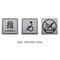 Panneau de toilettes accessible, sanitaire, carré, rond, en acier inoxydable, panneau public pour toilettes et salles de bain