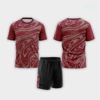 Set Jersey Sepak Bola Lengan Pendek Bahan Bernapas Cetak Digital |   Seragam Tim Kustom Anti-Bakteri Penyerap Keringat 100% Poliester