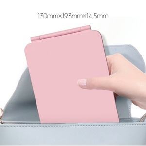 Miroir cosmétique de voyage pliable avec éclairage LED, écran tactile à 3 couleurs réglables, miroir de maquillage portable (personnalisé) - Product Image 3