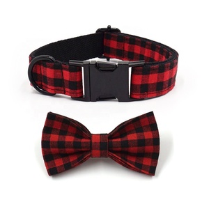 <span class=keywords><strong>Collar</strong></span> de Perro a Cuadros Estilo Británico de Moda en Tiktok 2024, <span class=keywords><strong>Collar</strong></span> de Adiestramiento con Hebilla Negra Clásica, Lazos de Poliéster para Perros - Product Image 1