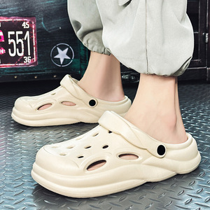 Chaussures d'eau unisexes, sandales respirantes perforées, bout fermé, antidérapantes, pour sport de plein air, talon bas de 4 cm, taille 36-45, couleur unie - Product Image 4