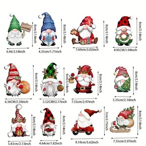 24 décorations suspendues en <span class=keywords><strong>bois</strong></span> en forme d'<span class=keywords><strong>elfes</strong></span>, pendentifs Père Noël, décorations pour sapin de Noël, fabriquées en Chine - Product Image 5