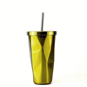 Gobelet isotherme personnalisé en acier inoxydable à double paroi pour adultes avec couvercle et paille - Tasse cadeau d'affaires, thermos, bouteille isotherme sous vide - Product Image 5