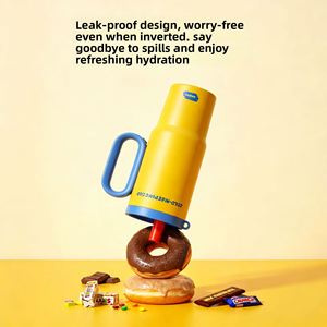 750ML 304 Stainless Steel Sublimation Insulated Travel Kids Ice Cream <b>Sport</b> <b>Water</b> <b>Bottle</b> Tumblers Premium with Lid and Straw - Product Image 2