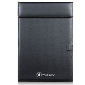 Custom Logo Office Document <b>Folder</b> <b>A4</b> PU <b>Leather</b> Clipboard with Pen Holder for Corporate Meeting - Product Image 1