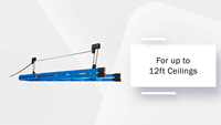 Élévateur de levage de kayak, élévateur de vélo/système de poulie aérienne palan de stockage de kayak avec capacité de 125lb pour canoës, vélos, échelles