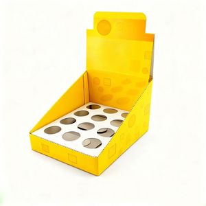 Boîte de présentation en carton ondulé personnalisée pour la vente au détail, design gaufré, papier kraft recyclable, essentiel - Product Image 2