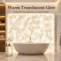 Panneau mural en PVC imitation marbre, translucide blanc, ignifuge, découpable sur mesure, rétroéclairé, pour la décoration murale intérieure