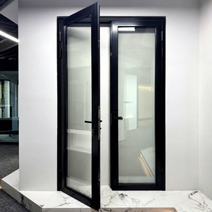 Portes d'entrée en aluminium sur mesure avec isolation thermique, portes françaises à battants en verre, fabrication sur mesure - Product Image 1