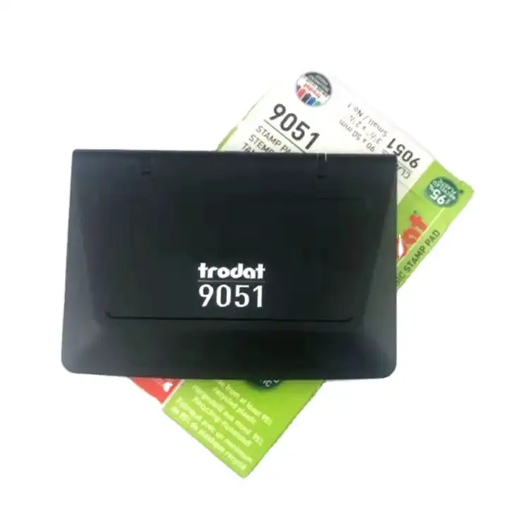 Trodat स्टाम्प पैड 9051 काले, लाल, नीले, बैंगनी और हरे रंग के लिए कार्यालय पानी-आधारित स्टाम्प पैड कागज प्राप्तियों