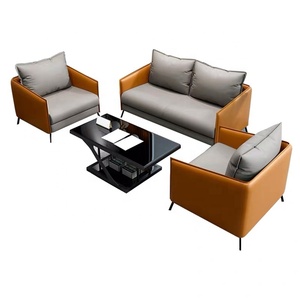 Hiện đại phong cách Châu Âu đồ nội thất phòng khách L hình dạng góc vải da 1 + 2 + 3 ghế sofa - Product Image 3