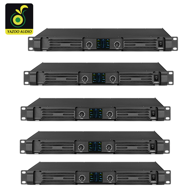 Professional 2/4 Channel 2000WX4 Digital Power Amplifier UPDM Technology Latest Generation 1U Rack Mount