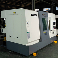 Tour-fraiseuse CNC à double broche et double tourelle WT100L avancée, léger, à long banc automatique pour grandes pièces