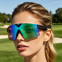 Fabricant de lunettes de sport OEM, logo personnalisé, cyclisme, course à pied, TR90, semi-sans monture, verres polarisés bleus, protection UV400