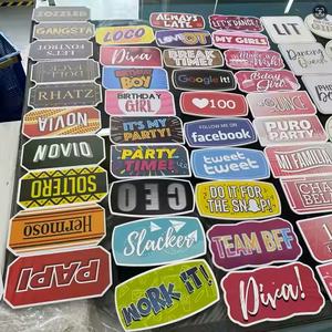 Properti Foto Ulang Tahun/pernikahan PVC kustom dengan cetakan Digital-dekorasi pesta genggam ringan lemari foto gaya Anime/Romantis - Product Image 3