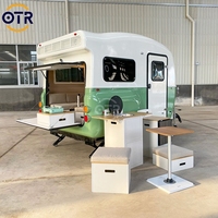 Remorques de camping en aluminium léger, remorques de voyage en forme de goutte d'eau, petits caravanes, panneaux solaires, camping-car en acier inoxydable
