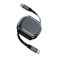 Cable de Carga Rápida Magnético USB-C Retráctil de Alta Calidad de 1 m y 240 W, TPE de 5 A para IOS y Computadora
