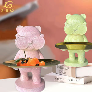 Vente en gros d'usine <span class=keywords><strong>Nouveau</strong></span> <span class=keywords><strong>Kung</strong></span> <span class=keywords><strong>Fu</strong></span> <span class=keywords><strong>Panda</strong></span> Violent Bear Résine Peint à la main Réaliste Artisanat Décoration Plateau Étagère de rangement - Product Image 3