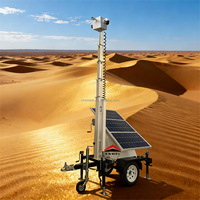 Caméras de sécurité solaires mobiles, remorques solaires CCTV, remorques CCTV solaires