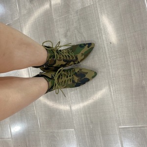 בנות qd26 מגפי קרסול עם רוכסן צד ו תחרה עד עקב ציצי הקרסול נשים בסגנון רחוב 2025 קצר - Product Image 4