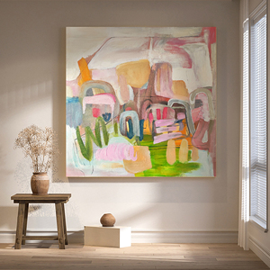 Handmade trừu tượng hoa sơn dầu trên vải đầy màu sắc khuyến mại hình ảnh khung tường nghệ thuật - Product Image 6