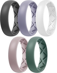 Cincin Silikon Desain Ergonomis Bernapas dengan Pola Lengkung Dalam yang Trendi dan Dapat Dipersonalisasi, Penjualan Terlaris - Product Image 4