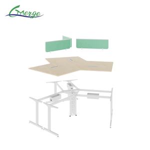 Bureau modulaire moderne pour 3 personnes avec tiroir Construction en métal Poste de travail de taille personnalisable (garantie de 10 ans) - Product Image 5