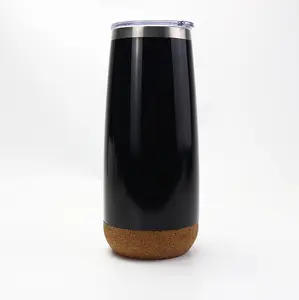 20 Unzen Kaffeebecher Edelstahl-Vakuumflasche mit Korkenboden leicht trinkbar isolierter Becher