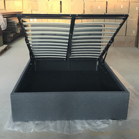 Cama Queen Size de Lujo con Elevación a Gas, Tapizada, Estilo Moderno de Mediados de Siglo, Plegable, con Almacenamiento Debajo de la Cama, Ecológica