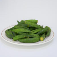 Venta al por Mayor de Chips de Okra Fritos al Vacío, Refrigerio Saludable Chino, Vegetales Secos Crujientes, Textura Salada y Firme, Empaquetado a Granel