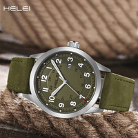 Nouvelle montre de sport pour homme, marque Quartz Fashion, 42 mm, étanche, avec bracelet en cuir véritable et affichage automatique de la date