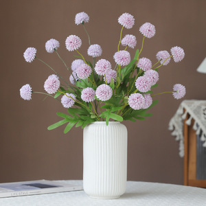 Fleurs artificielles de chrysanthème Ruilisi, bouquet en soie plastique rose, décorations pour la maison et les mariages - Product Image 2