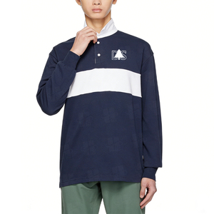 Camisas Polo de Manga Larga al por Mayor de Alta Calidad, Corte Regular, 100% Algodón, Diseño Bordado Personalizado, Camisas Polo Color Block para Hombre - Product Image 3