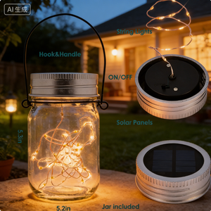 Alecter Solar APH-L132 Lampes solaires suspendues 30 lanternes LED IP53 étanches 4100K blanc neutre Décoration extérieure pour balcon jardin - Product Image 5