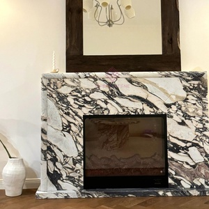 Chimenea de mármol natural tallada a mano clásica para calefacción interior de Villa de lujo 1500C resistente al calor - Product Image 6