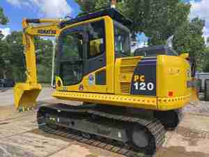 Excavatrice sur chenilles Komatsu PC120 d'occasion en excellent état, équipement de machinerie lourde japonaise, à vendre - Product Image 3