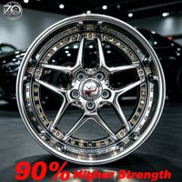 Jantes de voiture chromées à cinq branches de 15, 16, 17, 18, 19, 20, 21, 22 pouces, jantes de course, jantes forgées sur mesure en deux parties pour BMW Z3 G80