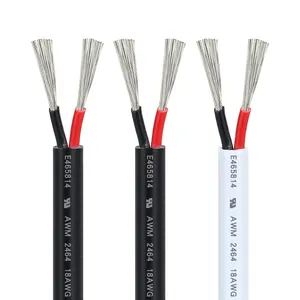 power cables PVC insulated low voltage wire awm2464 18awg 2core awg wires cable wholesale price OD4.5mm