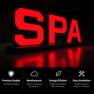 Letras Corpóreas Personalizadas con Iluminación Frontal 3D LED, Letras de Canal LED con Cara Acrílica Blanca, Letrero con Iluminación Frontal para Taller de Carrocería - Product Image 3